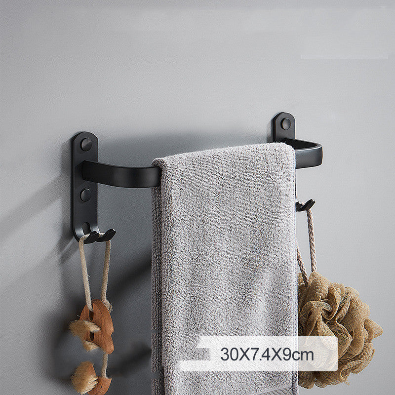 Bathroom aluminum towel rack