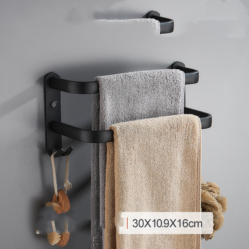 Bathroom aluminum towel rack