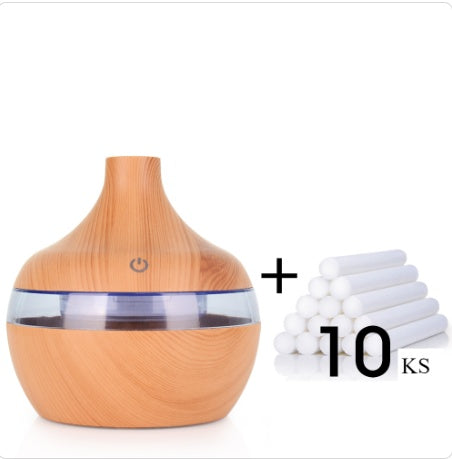 Wood Grain Aromatherapy USB Humidifier Drops Water Air Purification essential oil aroma diffuser Creative home grain