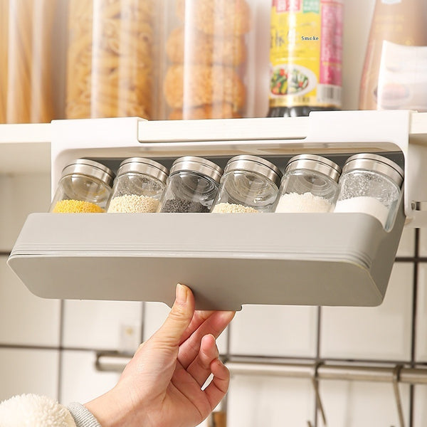 Seasoning Bottle Kitchen Hanging Storage Rack Household Punch-free Kitchen Gadgets